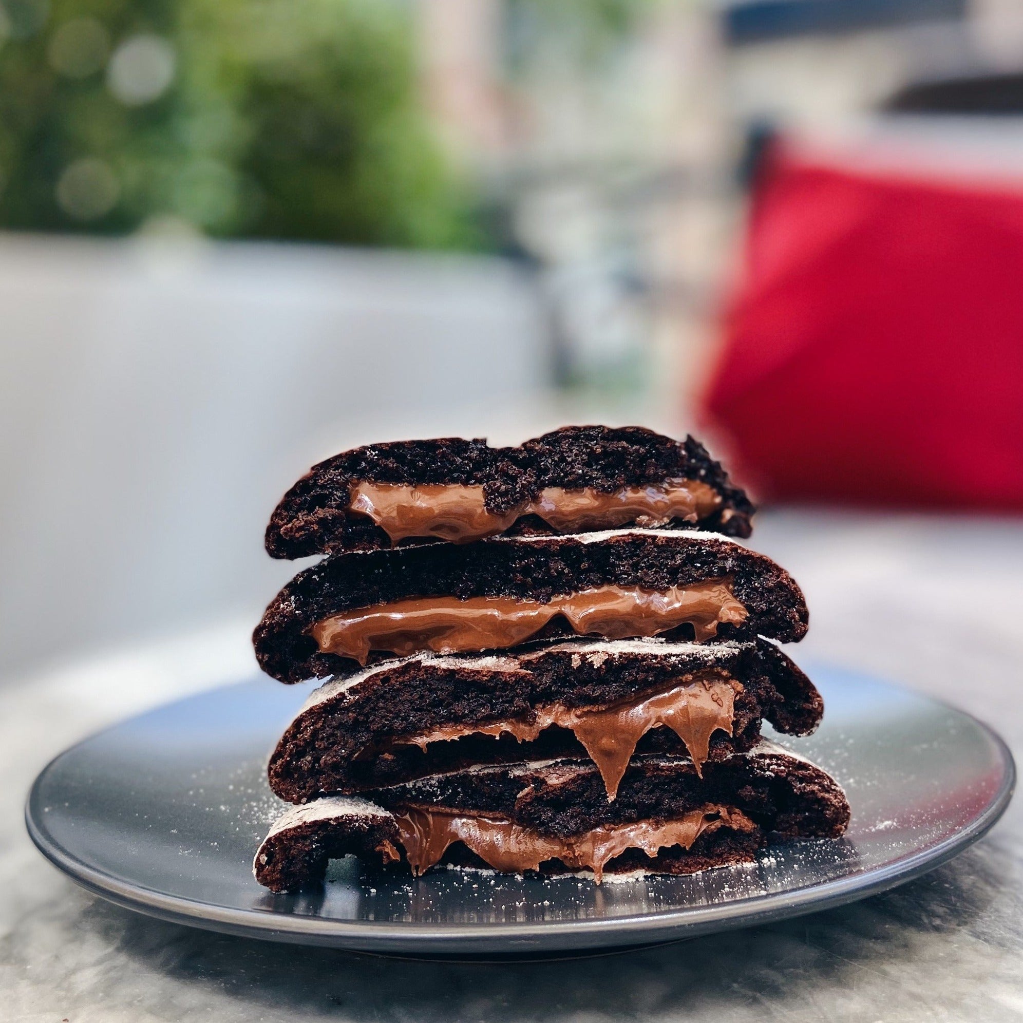 CHOCOLATE HAZELNUT CRINKLE COOKIE